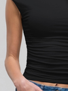 The Workshop Studio's Reversible Funnel Neck Scrunch Knit Top