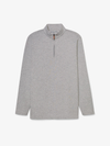 KPI Quarter Zip in Silver Heather Mizzen and Main