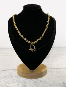  Winifred Design Gold Rolo 18" with Gold Dior Necklace