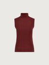 Varley Anastasia Rib Knit Tank in New Maroon