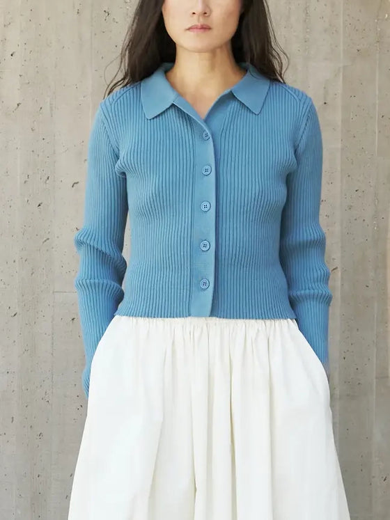 All:Row The Nara Top in Blue