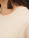 Be Cool Wool Blend Short Sleeve Sweater Top in Oatmeal
