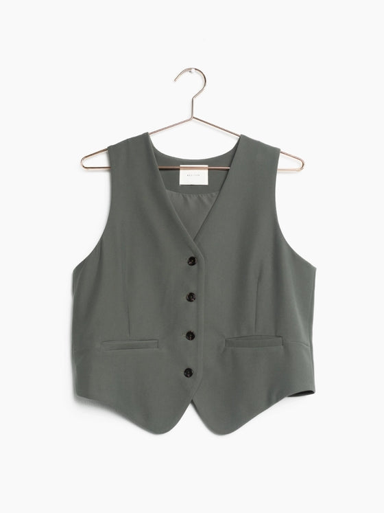 All Row The Leola Vest in Olive