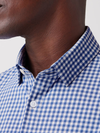 Leeward Dress Shirt in Denim Blue Alamo Gingham