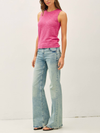 Be Cool's Round Neck Sleeveless Slub Knit Top