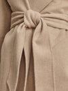 Varley Edgemere Wrap Jacket in Pumice Stone Marl coat tie waist