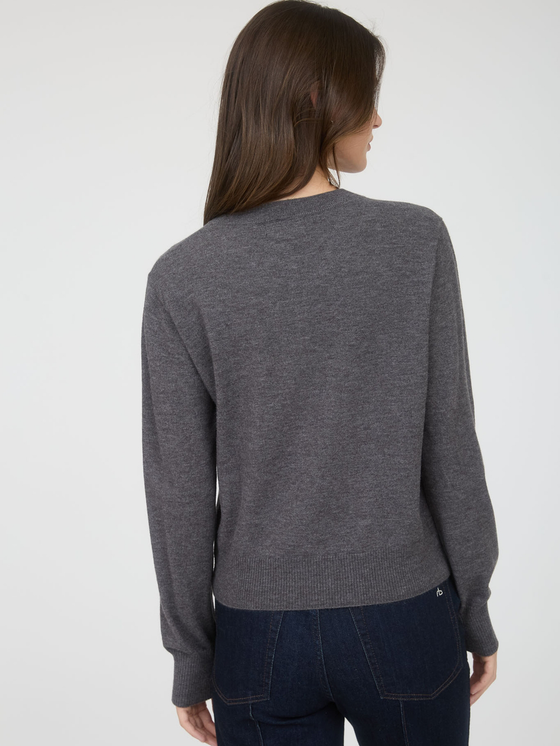 Grey V Neck Sweater Blu Pepper
