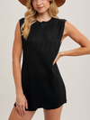 Bluivy's Sleeveless Side Slit & Short Knit Sweater Set