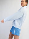 Modal Scuba Quarter Zip Funnel Neck Pullover in Frost