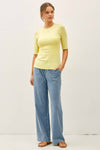 Modal Classic Ribbed Crewneck Short Sleeve Top