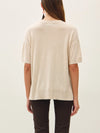Be Cool Wool Blend Short Sleeve Sweater Top in Oatmeal