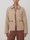 Varley's Ruiko Zip-Through Fleece in Light Taupe