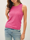 Be Cool's Round Neck Sleeveless Slub Knit Top