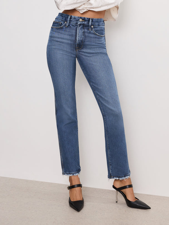 Soft-Tech Good Curve Straight Jeans in indigo737