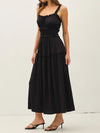 Ruffled Sundress in Black