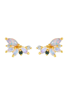  La Kaiser Opal & Diamond Butterfly Studs