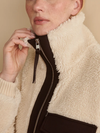 Varley's Lowell Sherpa Jacket in Sandshell/Coffee Bean