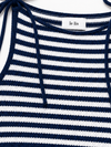 Le Lis Stripe Knit Shirt with Bow Straps in navy and white