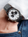White and Black Chronograph Watch