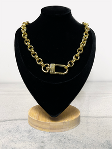  Winifred Design Chunky Gold Double Rolo with LV Clasp 18" Necklace Louis Vuitton