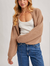 Bluivy's Cropped Rib Knit Bolero Shrug Sweater