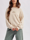 STRIPED FISH COASTAL GRAPHIC SWEATER