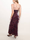 Fore Collection Luxe Cowl Maxi Dress in Burgundy