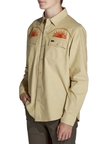 Howler Bros Crosscut Deluxe Longsleeve in El Sol Gold
