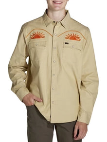  Howler Bros Crosscut Deluxe Snapshirt
 in El Sol Gold