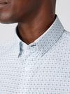 Leeward Long Sleeve Dress Shirt in White Hatch Mark