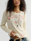 Free People's Lucky Locket Tee in Stone Combo
