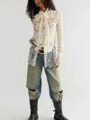 Free People's Lucky Locket Tee in Stone Combo