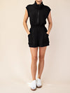 Rae Mode Scuba Luxe Sleeveless Romper in Black