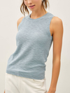 Be Cool's Round Neck Sleeveless Slub Knit Top