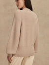 Varley Martina High Neck Rib Knit in cement