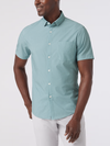 Mizzen+Main Leeward Short Sleeve Shirt in Pale Blue Clover