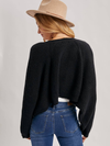 Bluivy's Cropped Rib Knit Bolero Shrug Sweater