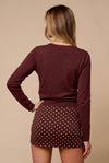 Olive Detail Long Sleeve Knit Top