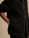 Eleanor Patch Pocket Fleece in Black