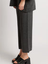 Beulah Style Straight Wide Leg Sweatpants in Charcoal