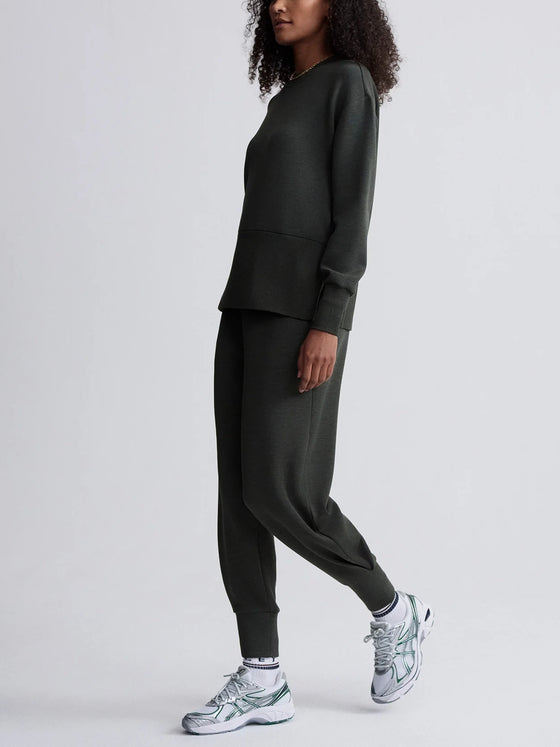 Barker High-Neck Sweat in Olive Marl