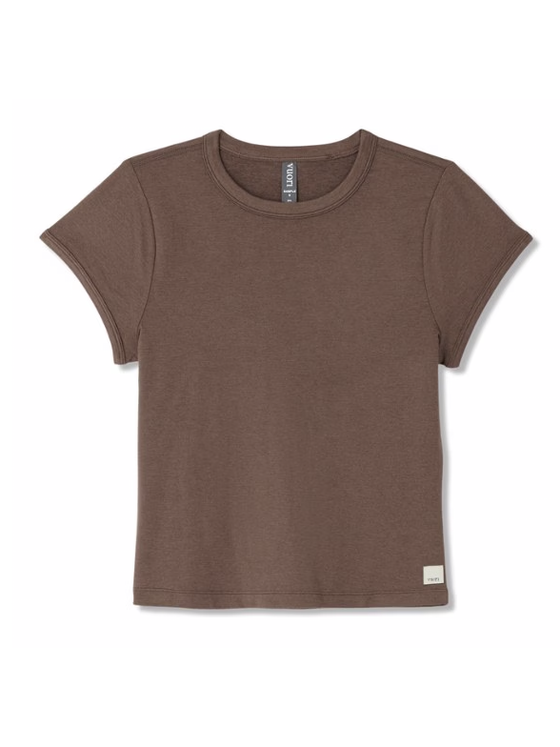 Vuori Halo Baby Tee in Chocolate Milk Heather