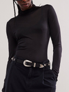 Free People On Air Turtleneck in Black