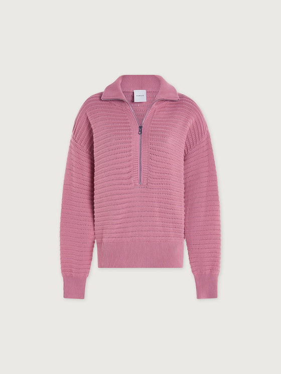 Tara Pointelle Half Zip