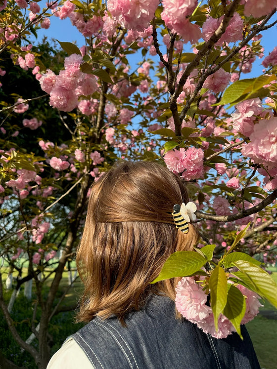 Solar Eclipse Hand-Painted Mini Bee Claw Hair Clip