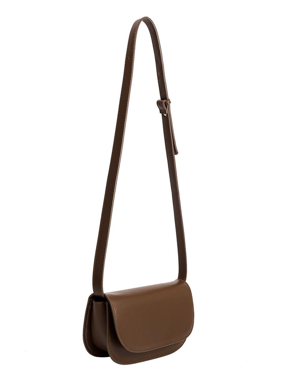 Melie Bianco Inez Chocolate Recycled Vegan Shoulder Bag tan