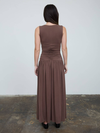 Gathered Bodice Sleeveless Maxi Dress