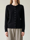 Et Clet Button-Front Cardigan in Black