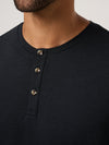 Travis Mathew Cloud Henley Tee in black