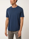 Travis Mathew Cloud Henley Tee in Total Eclipse